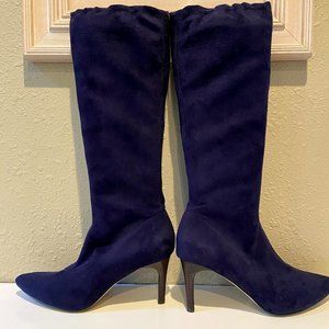 Boden navy fabric boots size 39